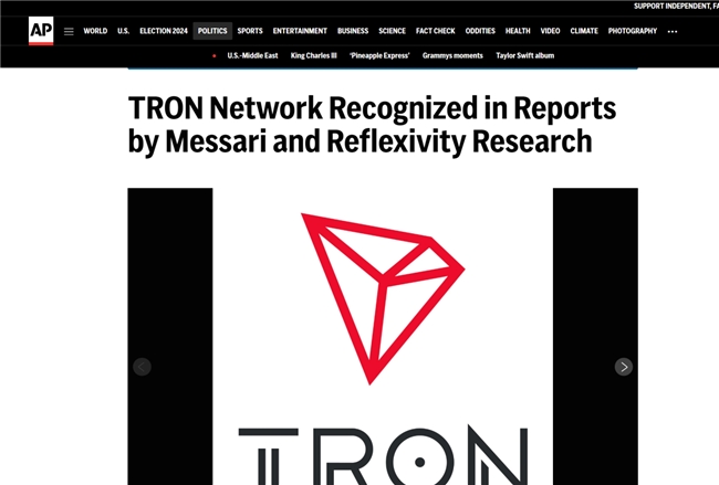 波场TRON获得知名研究机构推荐，美联社、Benzinga等跟进报道